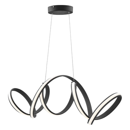 Black Metal LED Dimmable Chandelier HomeRoots