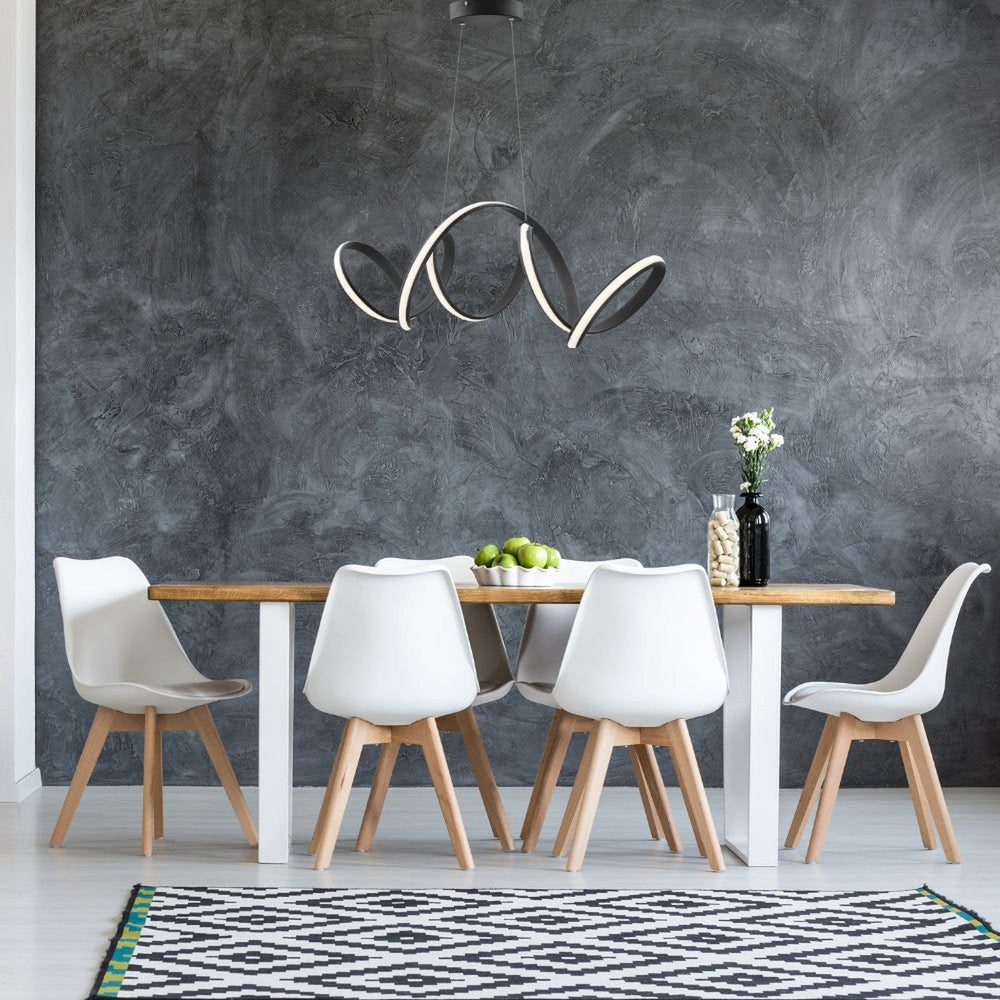 Black Metal LED Dimmable Chandelier HomeRoots
