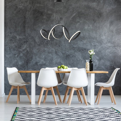 Black Metal LED Dimmable Chandelier HomeRoots
