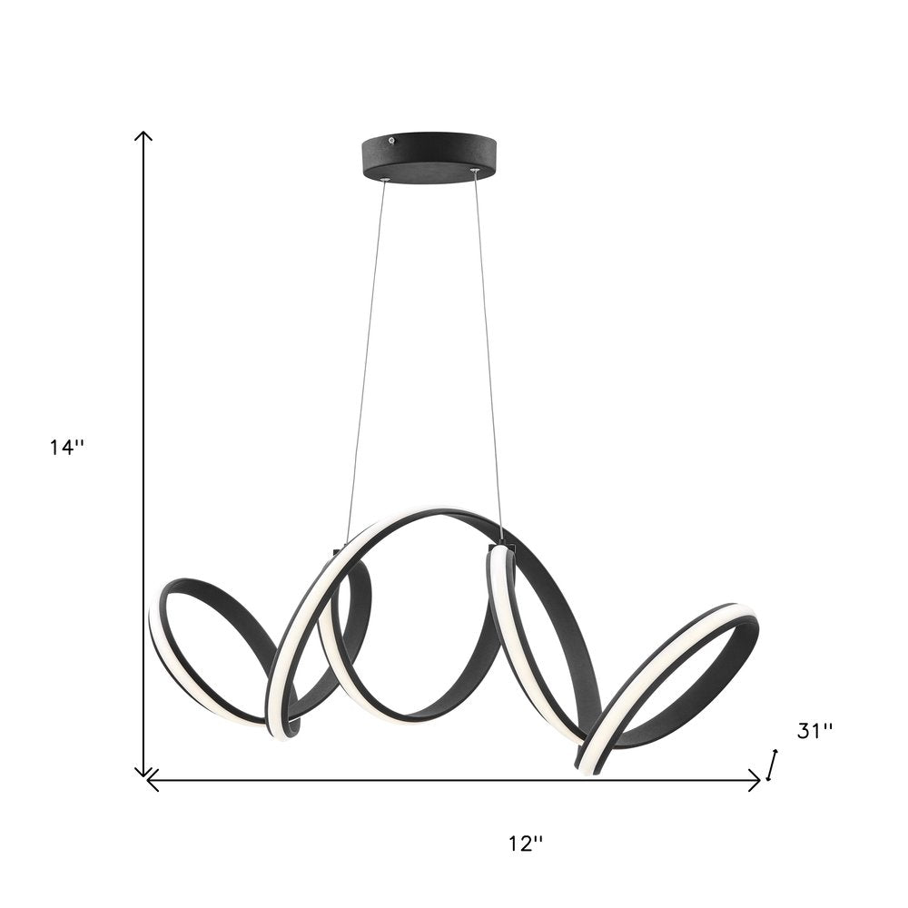 Black Metal LED Dimmable Smart Enabled Chandelier HomeRoots