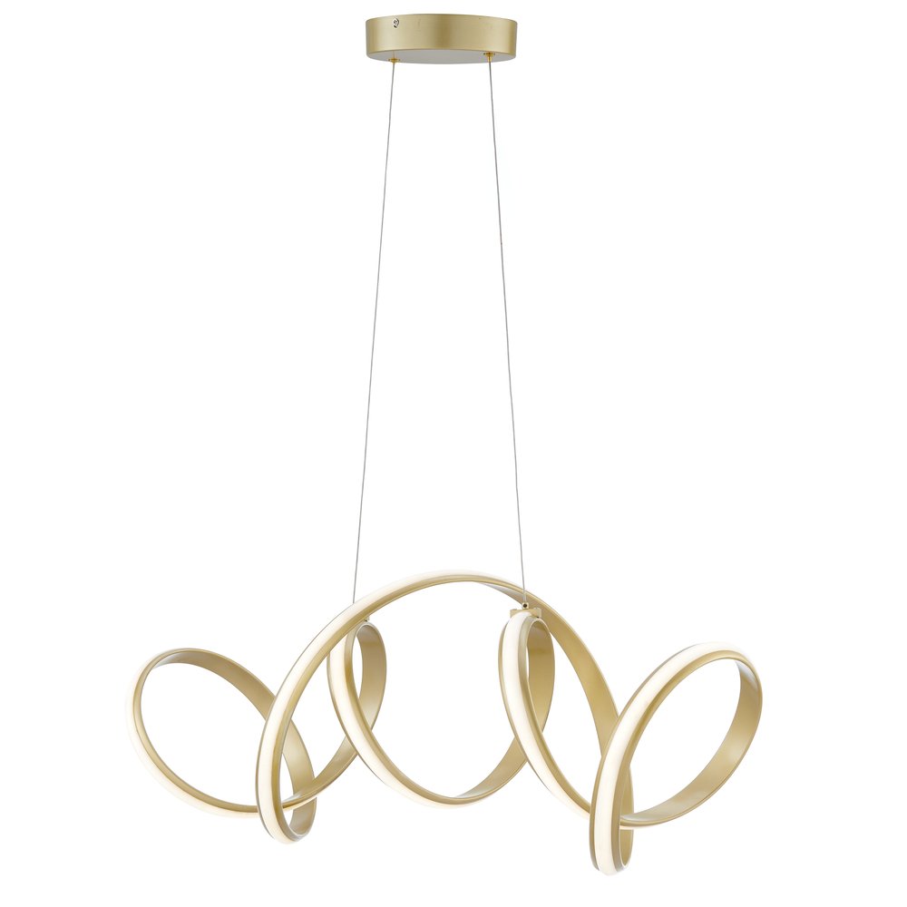 Gold Metal LED Dimmable Chandelier HomeRoots