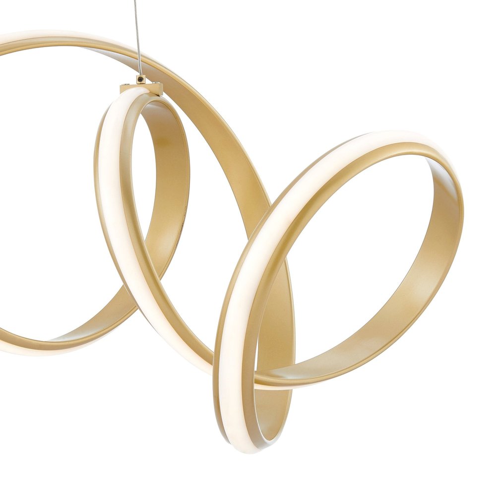 Gold Metal LED Dimmable Chandelier HomeRoots