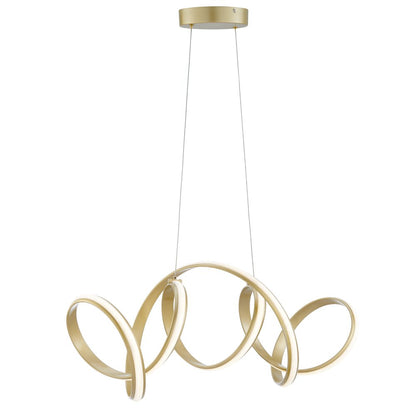 Gold Metal LED Dimmable Chandelier HomeRoots