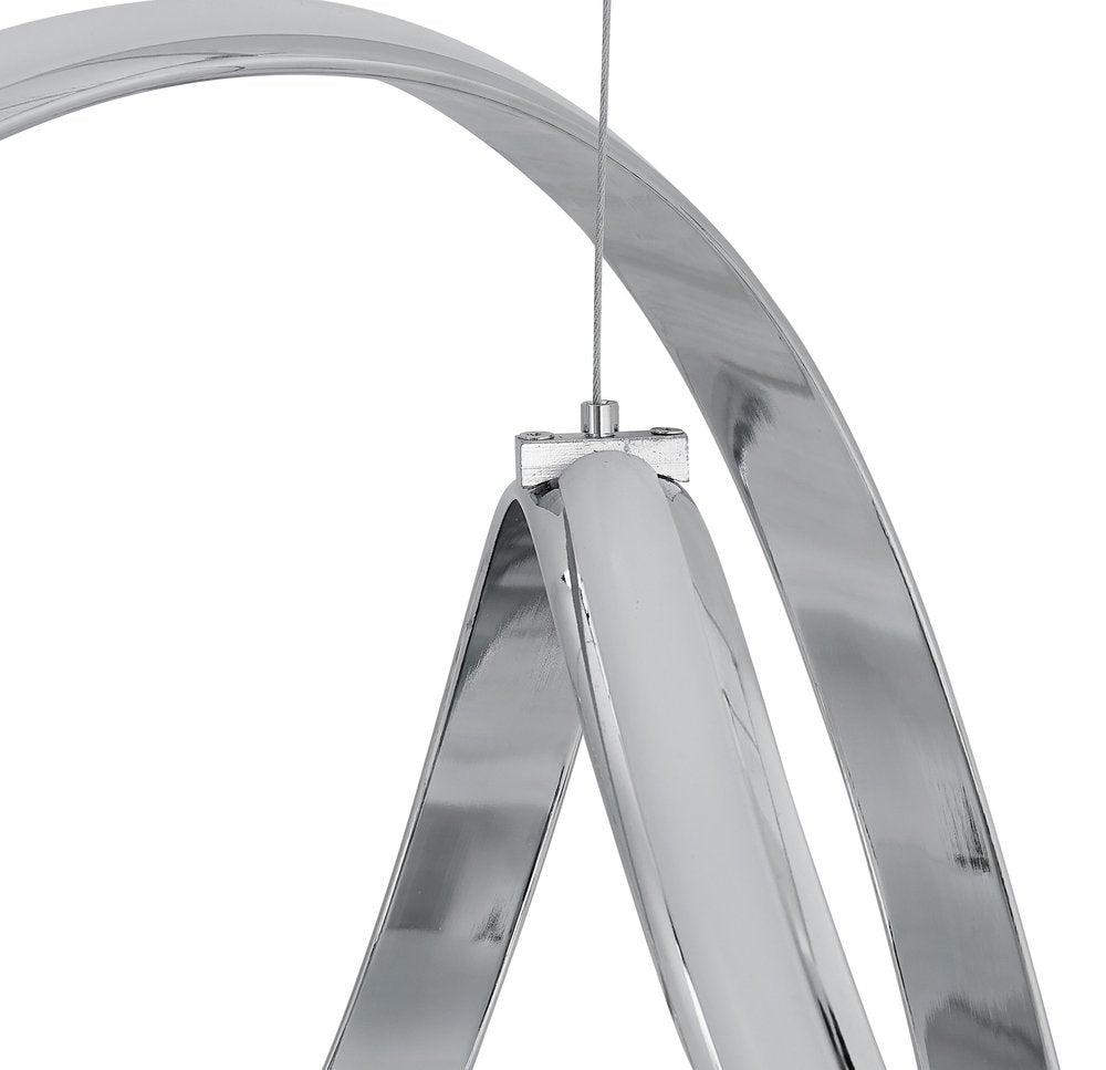 Silver Metal LED Dimmable Smart Enabled Chandelier HomeRoots