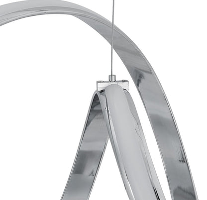Silver Metal LED Dimmable Smart Enabled Chandelier HomeRoots