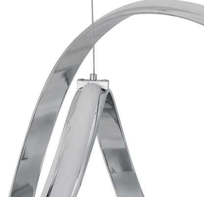 Silver Metal LED Dimmable Smart Enabled Chandelier HomeRoots
