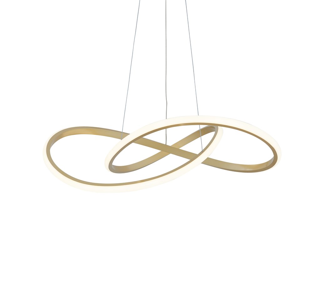 Gold Metal LED Dimmable Chandelier HomeRoots