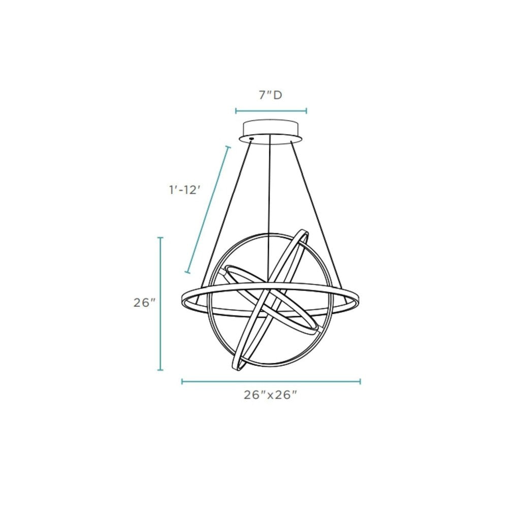 Silver Four Light Metal LED Dimmable Chandelier HomeRoots