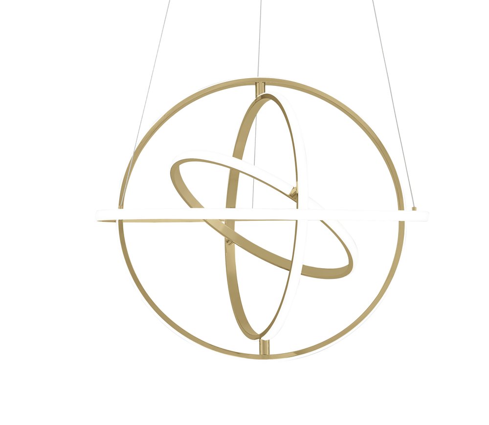 Gold Four Light Metal LED Dimmable Smart Enabled Chandelier HomeRoots