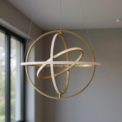 Gold Four Light Metal LED Dimmable Smart Enabled Chandelier HomeRoots