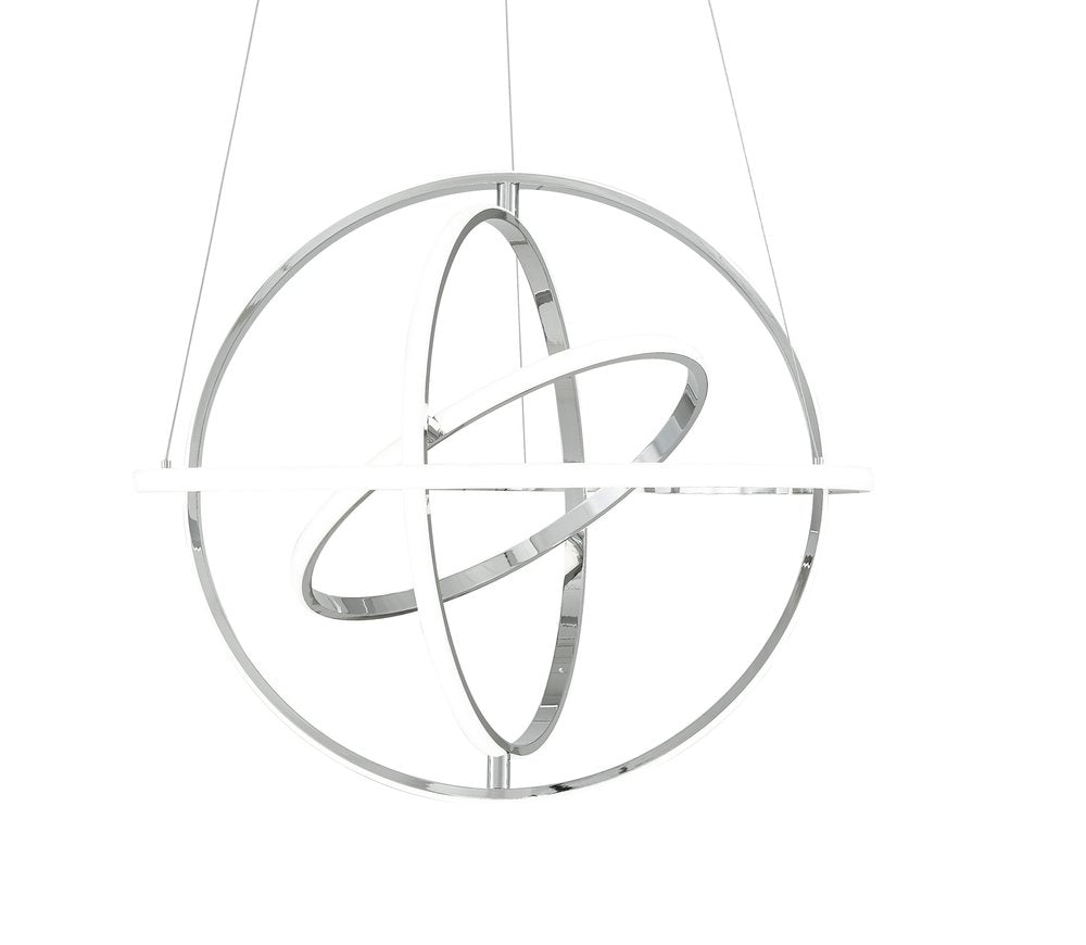 Silver Four Light Metal LED Dimmable Smart Enabled Chandelier HomeRoots