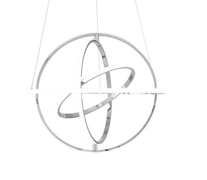 Silver Four Light Metal LED Dimmable Smart Enabled Chandelier HomeRoots