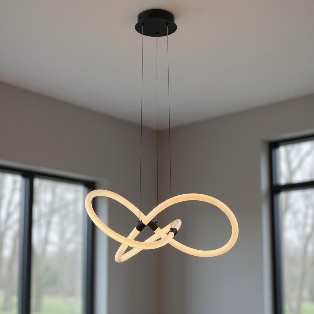 Black Metal LED Dimmable Smart Enabled Chandelier HomeRoots