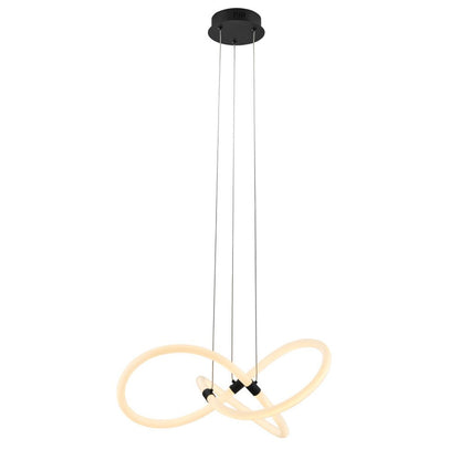 Black Metal LED Dimmable Smart Enabled Chandelier HomeRoots