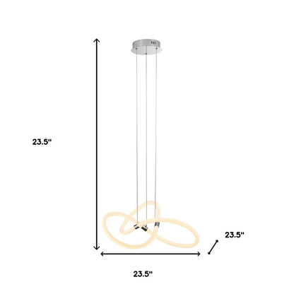 Silver Metal LED Dimmable Chandelier HomeRoots