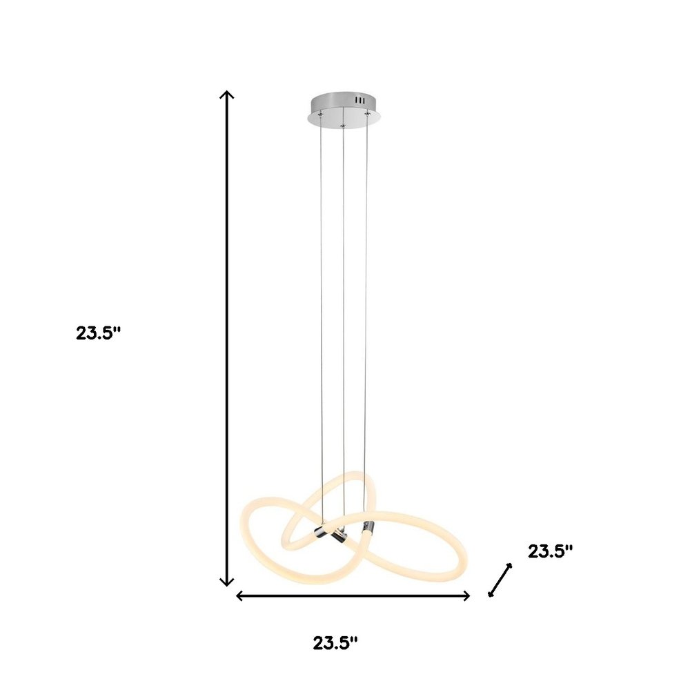 Silver Metal LED Dimmable Smart Enabled Chandelier HomeRoots