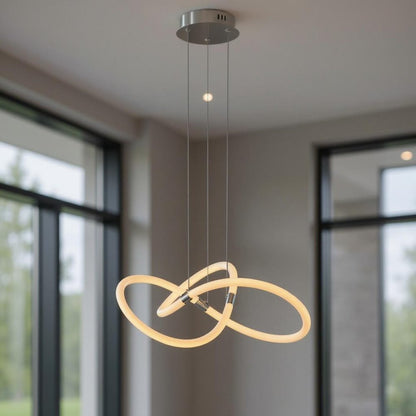 Silver Metal LED Dimmable Smart Enabled Chandelier HomeRoots
