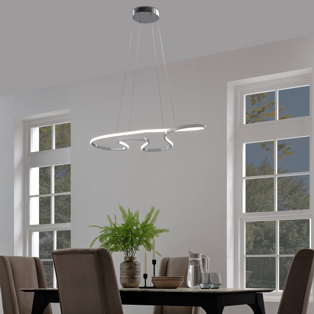 Silver Metal LED Dimmable Chandelier HomeRoots
