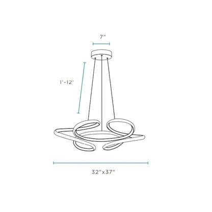 Silver Metal LED Dimmable Chandelier HomeRoots