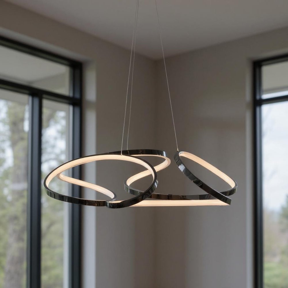 Silver Metal LED Dimmable Chandelier HomeRoots