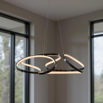 Silver Metal LED Dimmable Chandelier HomeRoots