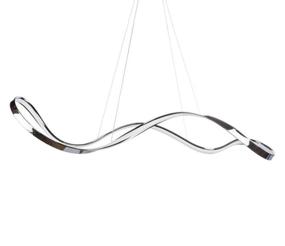 Silver Unique Statement Metal LED Dimmable Chandelier HomeRoots