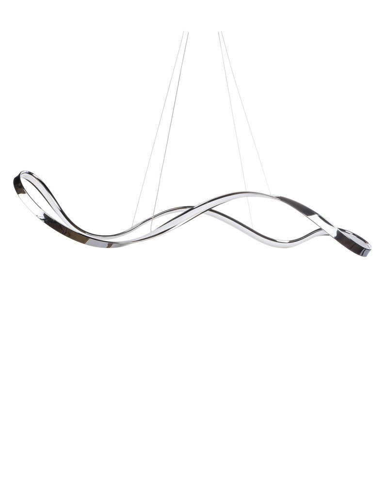 Silver Unique Statement Metal LED Dimmable Chandelier HomeRoots