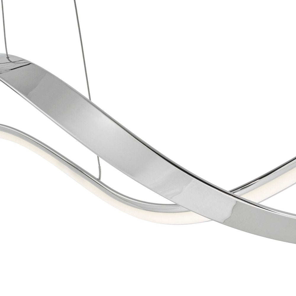 Silver Unique Statement Metal LED Dimmable Chandelier HomeRoots