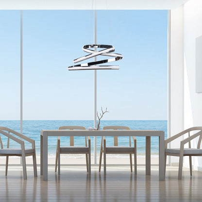 Silver Metal LED Dimmable Chandelier HomeRoots