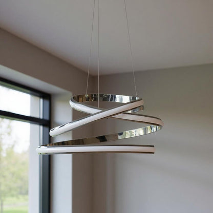 Silver Metal LED Dimmable Chandelier HomeRoots