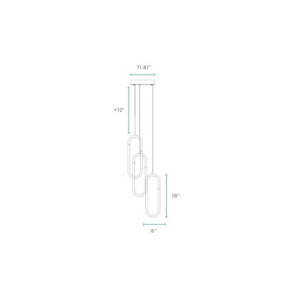Black Three Light Metal LED Dimmable Smart Enabled Chandelier HomeRoots