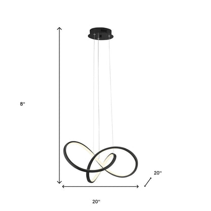 Black Metal LED Dimmable Chandelier HomeRoots