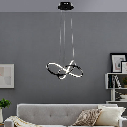 Black Metal LED Dimmable Chandelier HomeRoots