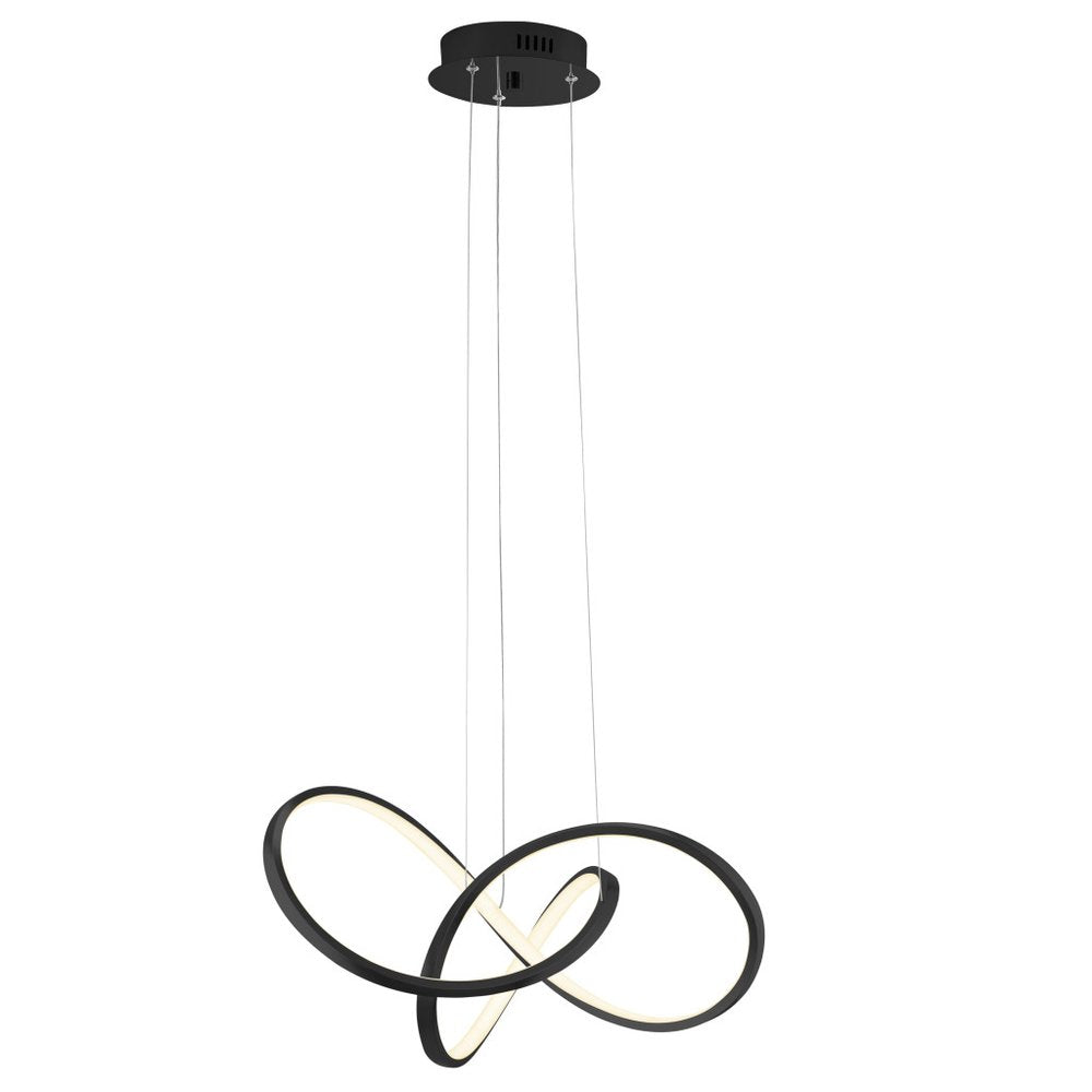 Black Metal LED Dimmable Chandelier HomeRoots