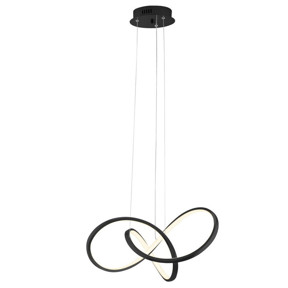 Black Metal LED Dimmable Chandelier HomeRoots
