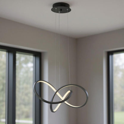 Black Metal LED Dimmable Chandelier HomeRoots