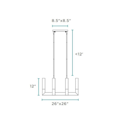 Silver Candle Style Eight Light Metal Dimmable Chandelier With Clear Shades HomeRoots