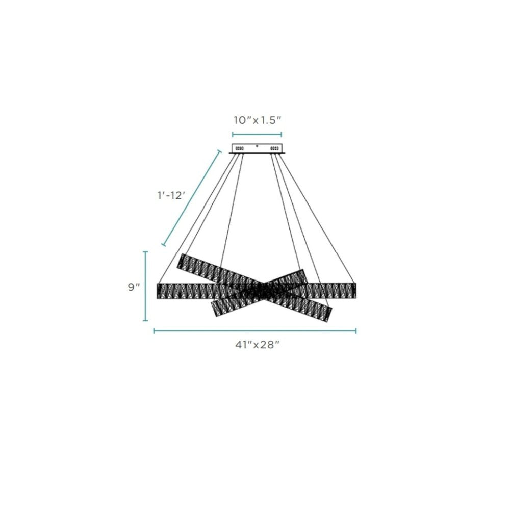 Silver And Clear Three Light Crystal LED Dimmable Chandelier HomeRoots