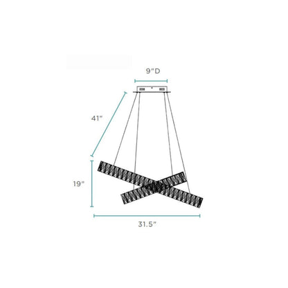 Silver And Clear Three Light Crystal LED Dimmable Chandelier HomeRoots