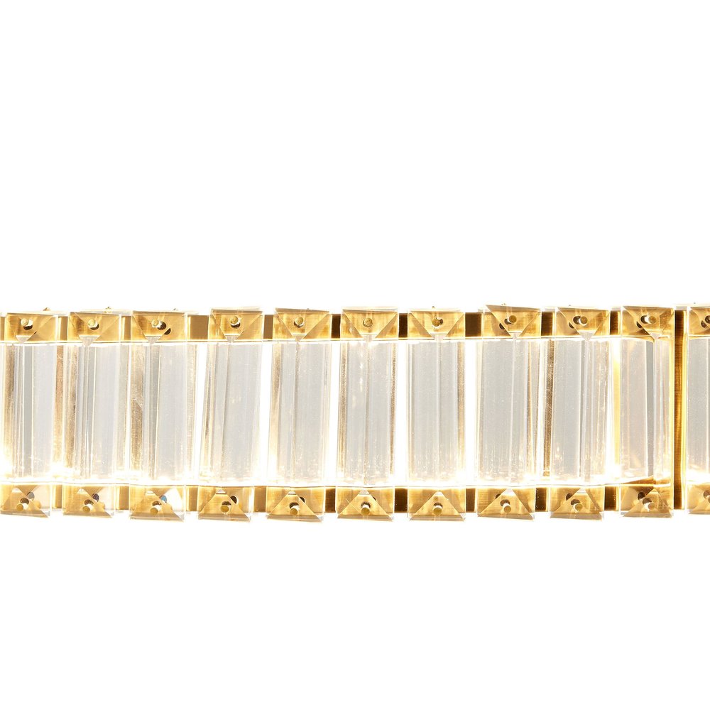 Gold And Clear Crystal LED Chandelier HomeRoots