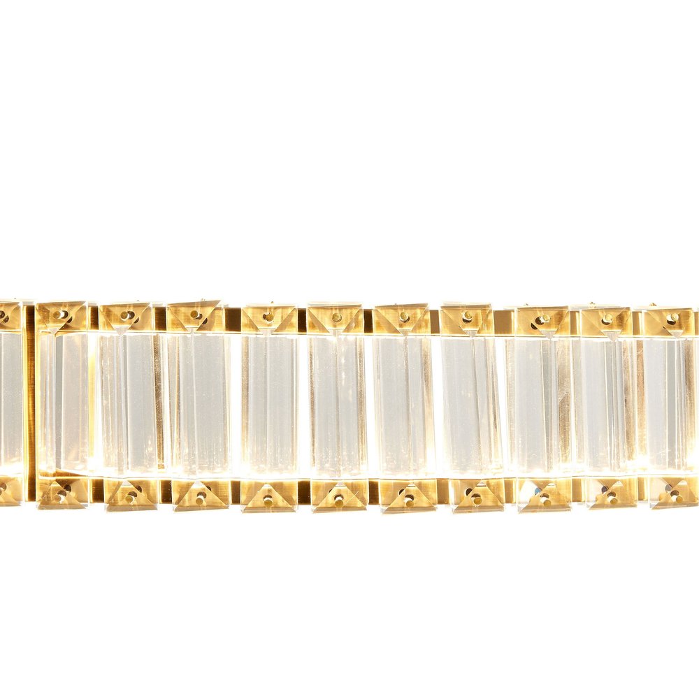Gold And Clear Crystal LED Chandelier HomeRoots