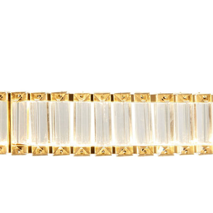 Gold And Clear Crystal LED Chandelier HomeRoots