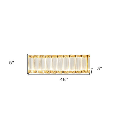 Gold And Clear Crystal LED Chandelier HomeRoots