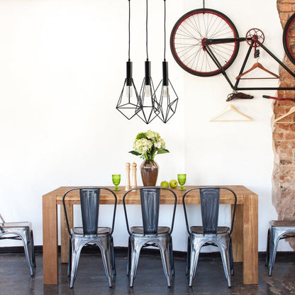 Black And Clear Three Light Metal Chandelier With Black Shades HomeRoots