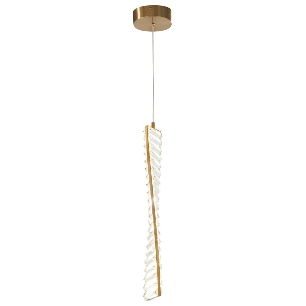 Gold And Clear Metal LED Chandelier HomeRoots
