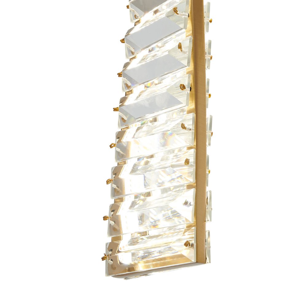Gold And Clear Metal LED Chandelier HomeRoots