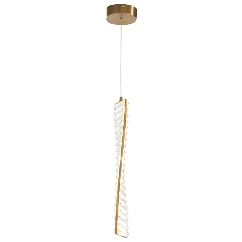 Gold And Clear Metal LED Chandelier HomeRoots