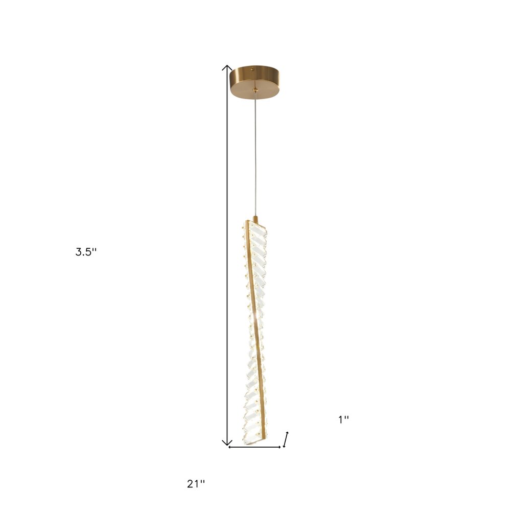 Gold And Clear Metal LED Chandelier HomeRoots