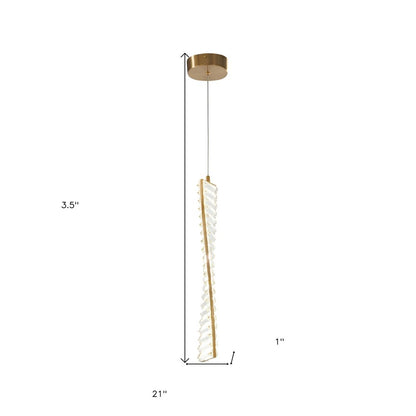 Gold And Clear Metal LED Chandelier HomeRoots