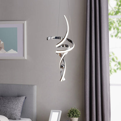 Silver Two Light Metal LED Dimmable Smart Enabled Chandelier HomeRoots